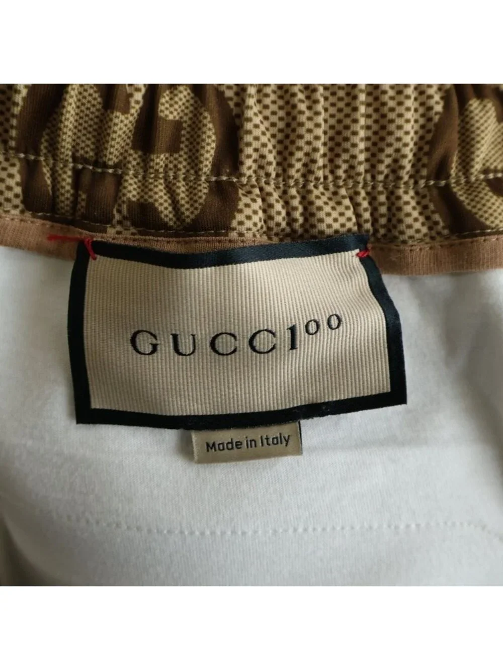 Gucci Anniversary Jumbo GG Neoprene Sweatshirt Jogger Pants Track Brown Beige